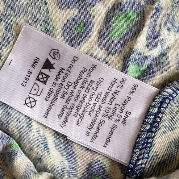 ♥ Plenty by Tracy Reese Sleeveless Cheetah Print Dress in Blue/Green SMALL   - H - Picture 8 of 8
